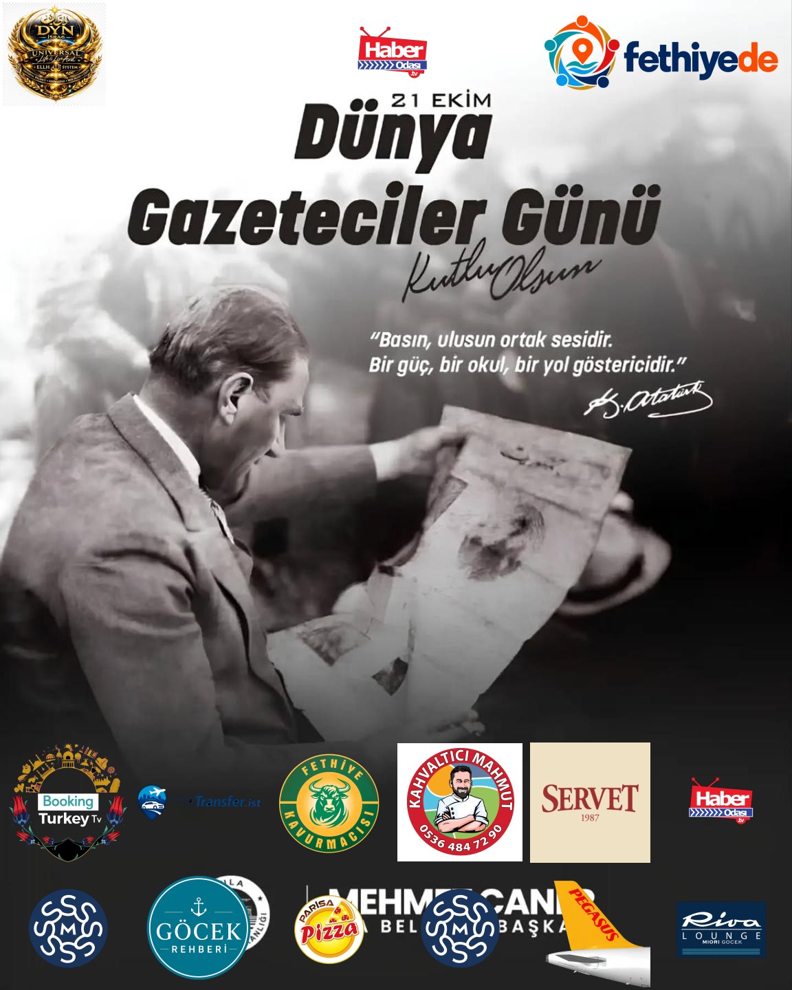 [BELEDIYE · Muğla · Ula] 21 Ekim Dünya Gazeteciler Günü Kutlu Olsun