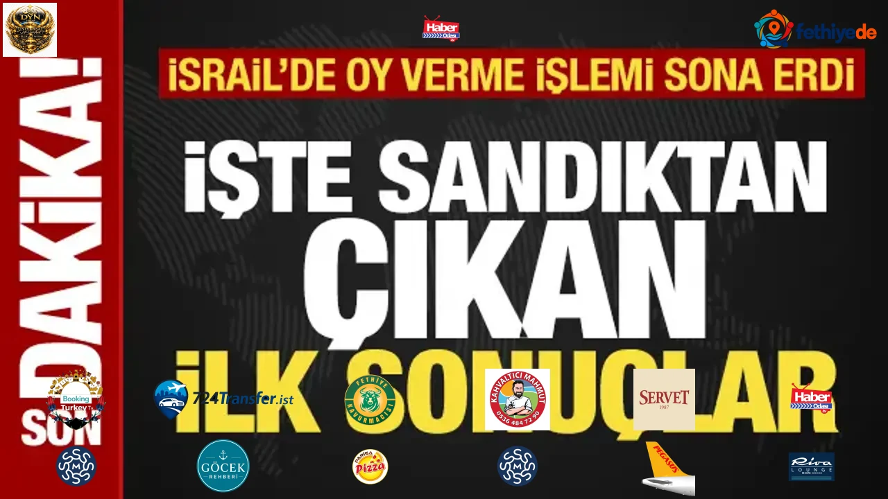 Son dakika: İsrail'de oy kullanma işlemi sona erdi! İşte sandıktan çıkan ilk sonuçlar