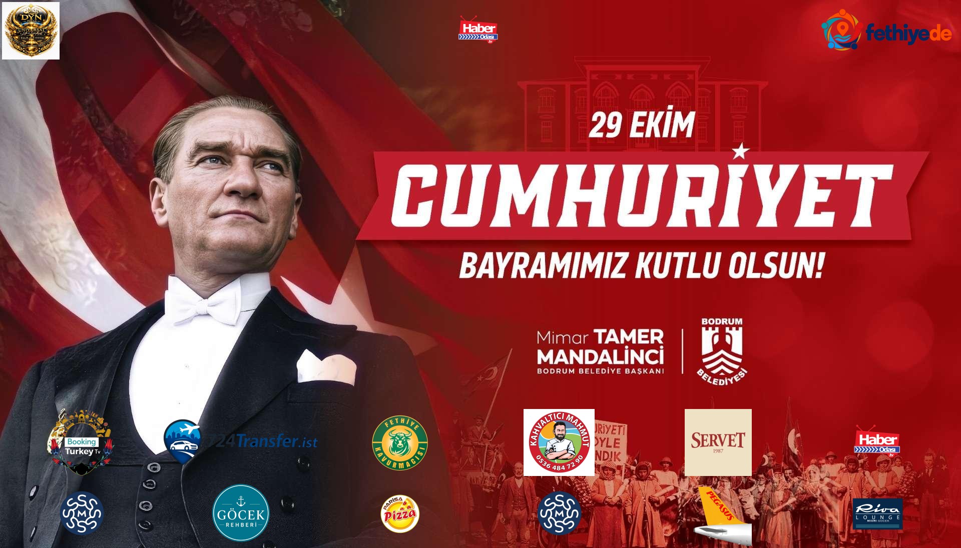 [BELEDIYE · Muğla · Bodrum] Haber: BODRUM BELEDİYE BAŞKANI TAMER MANDALİNCİ’DEN 29 EKİM CUMHURİYET BAYRAMI MESAJI - Bodrum Belediyesi
