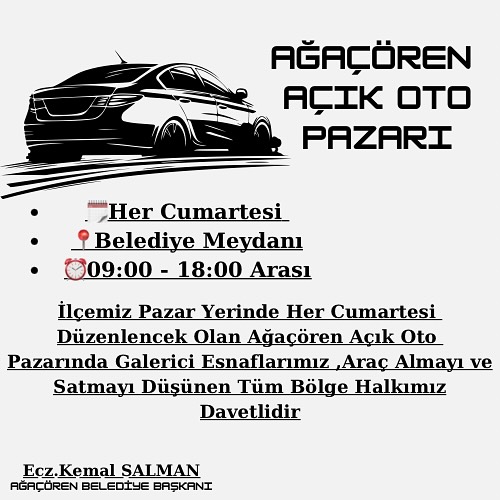 Ağaçören açık oto pazarı