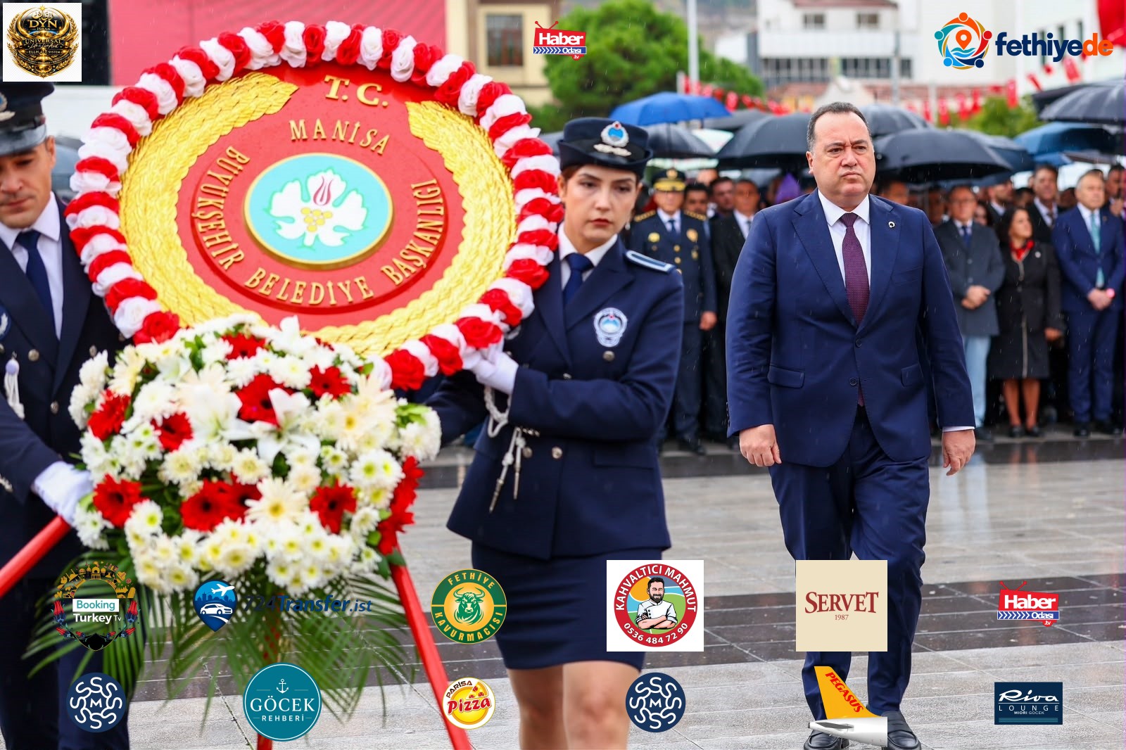 Manisa’da Cumhuriyet Bayramı Coşkusu Çelenk Töreniyle Başladı