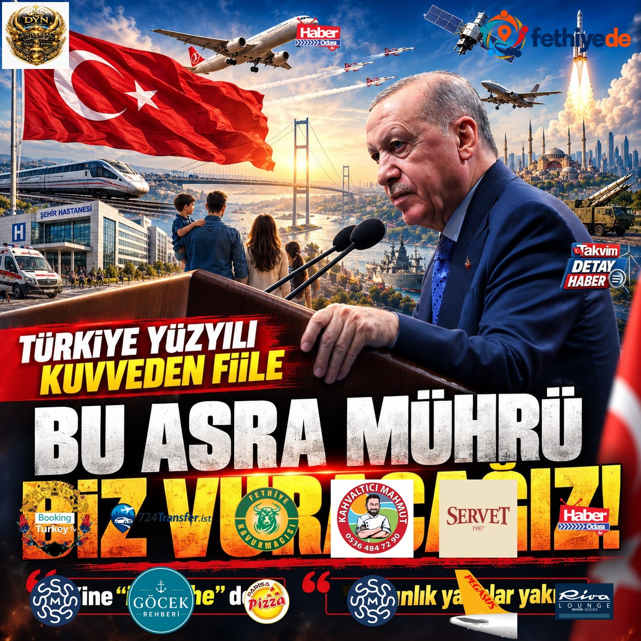 Türkiye Yüzyılı kuvveden fiile! Başkan Erdoğandan 29 Ekimde iç cephe vurgusu: Bu asra Türk milleti mührünü vuracak