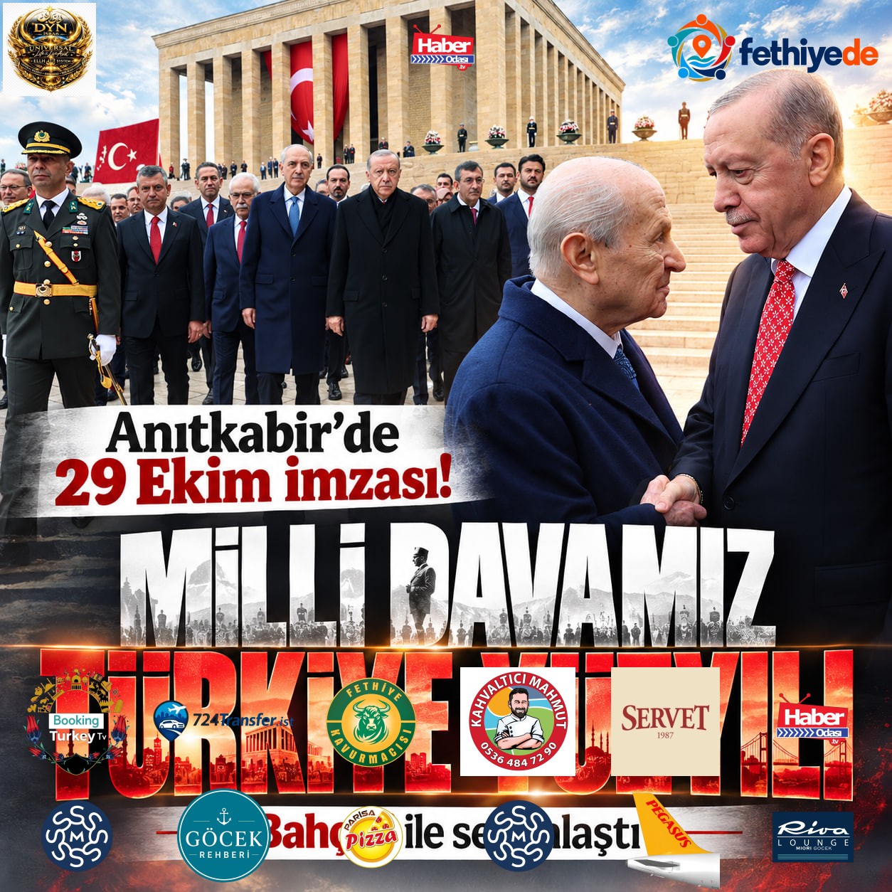 Başkan Erdoğandan Anıtkabirde 29 Ekim mesajı: Milli davamız Türkiye Yüzyılı