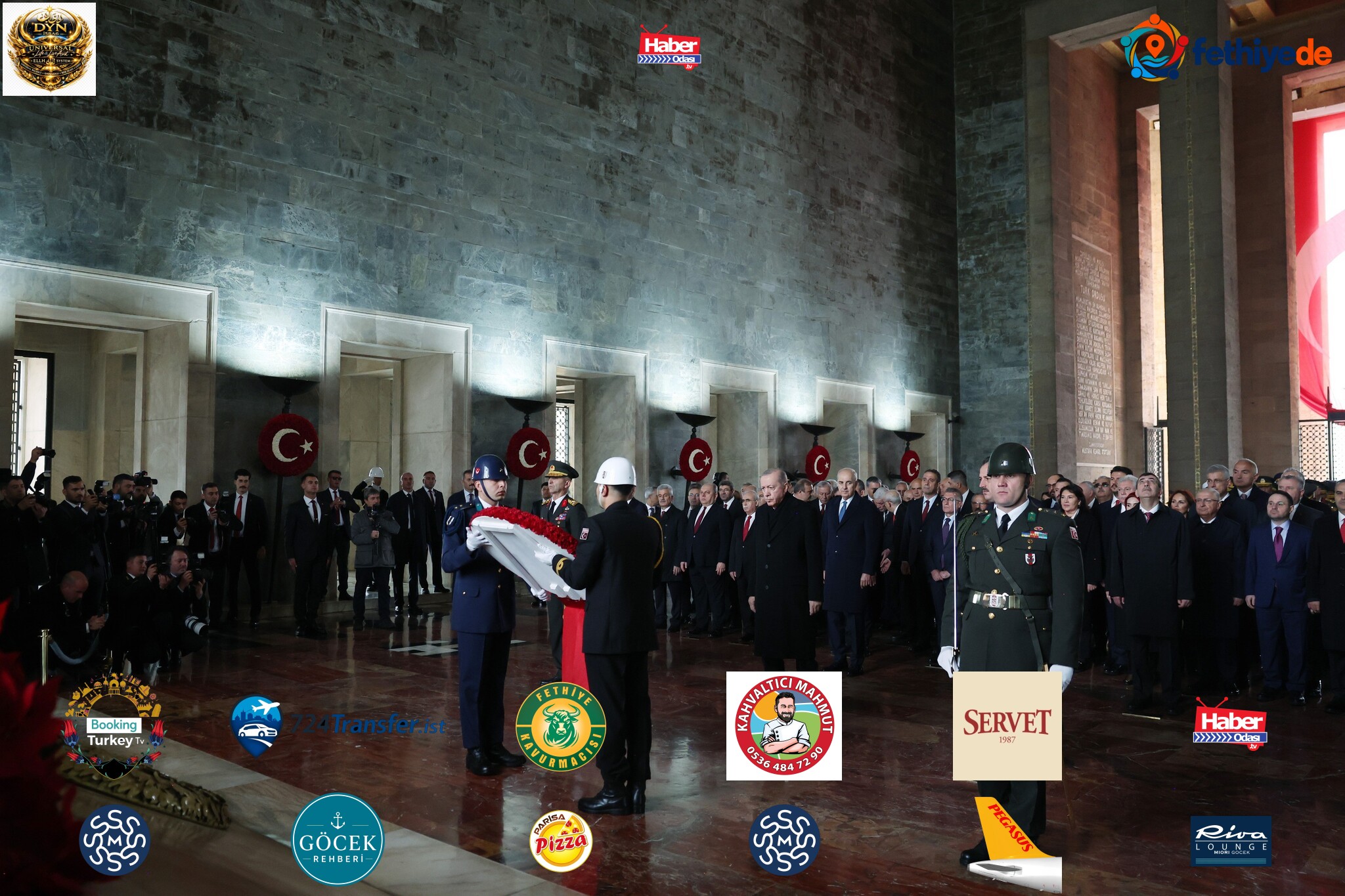 Başkan Erdoğan mozoleye çelenk bıraktı.