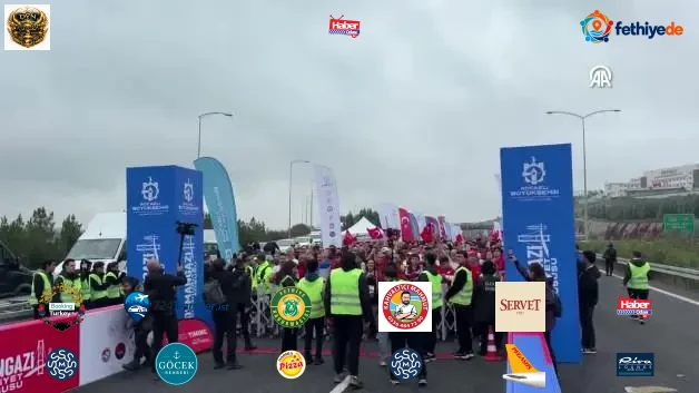 Osmangazi Köprüsü'nde Cumhuriyet coşkusu! 19 ülkeden binlerce kişi koştu!