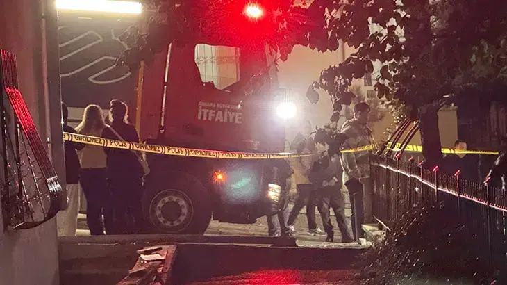 Ankara Çankaya'da korkutan doğalgaz patlaması! Ev bir anda alevlere teslim oldu