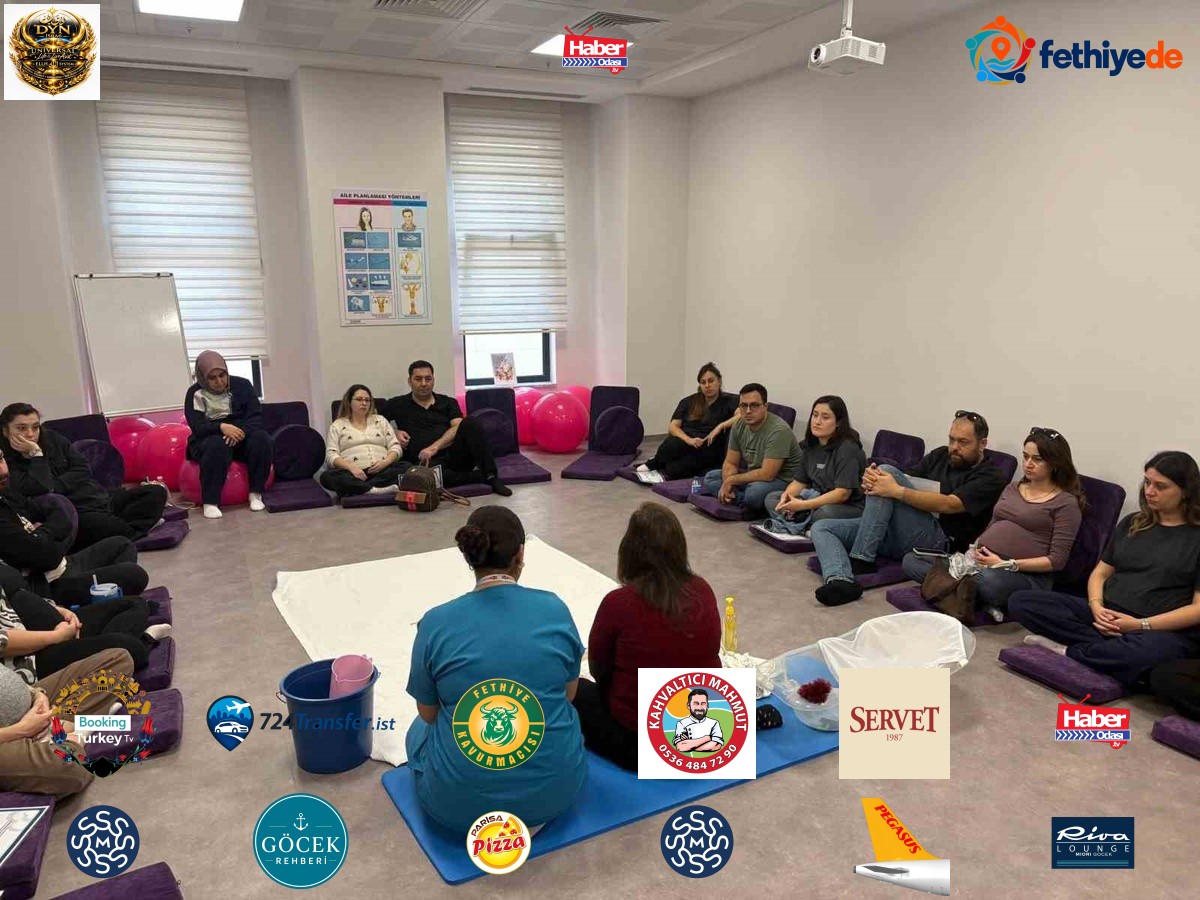 Aydın Şehir Hastanesi'nin Gebe Okulu eğitimine baba adayları da katıldı