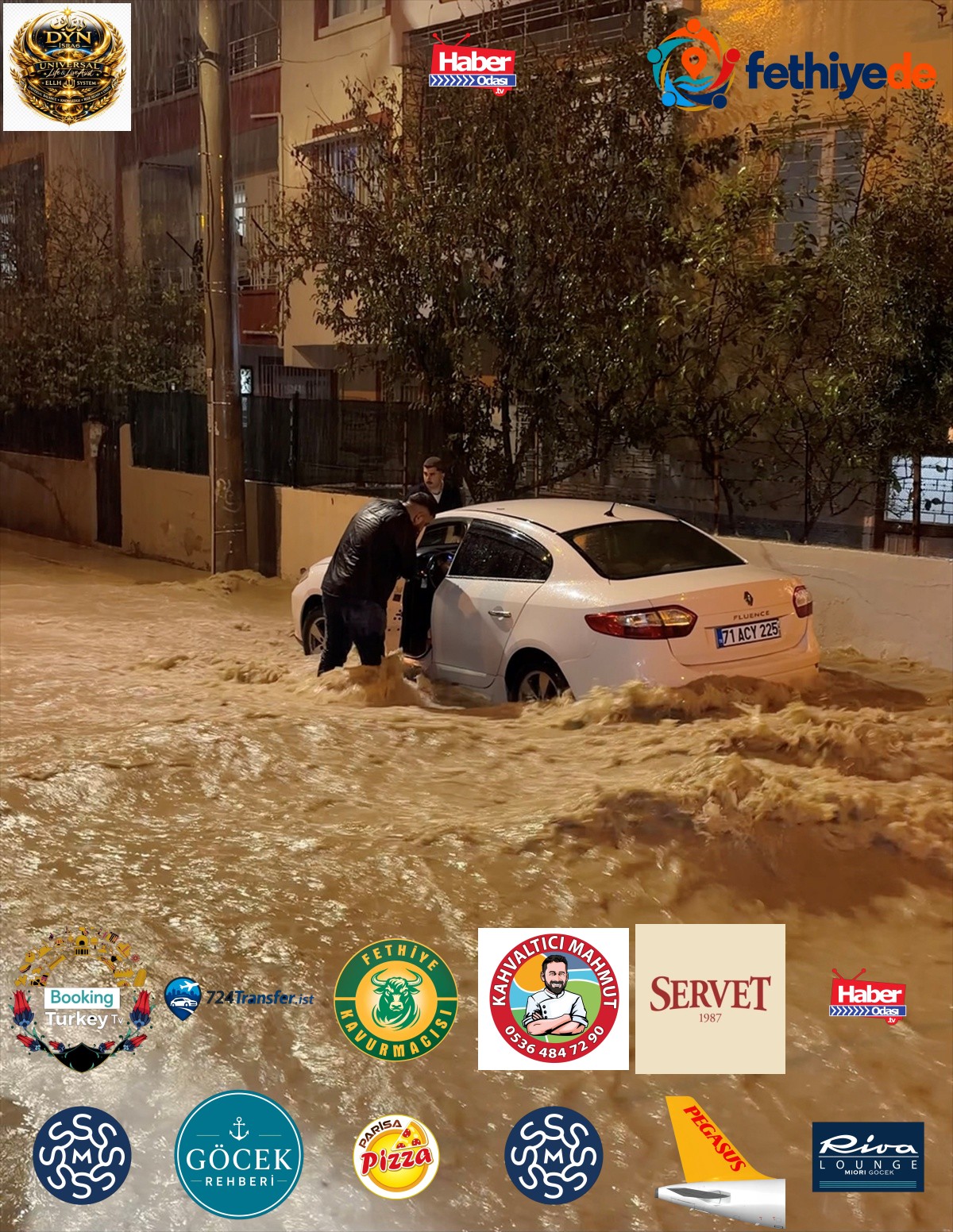 Mersin'de sağanak nedeniyle Akdeniz'de ev ve iş yerlerinin girişlerini su bastı