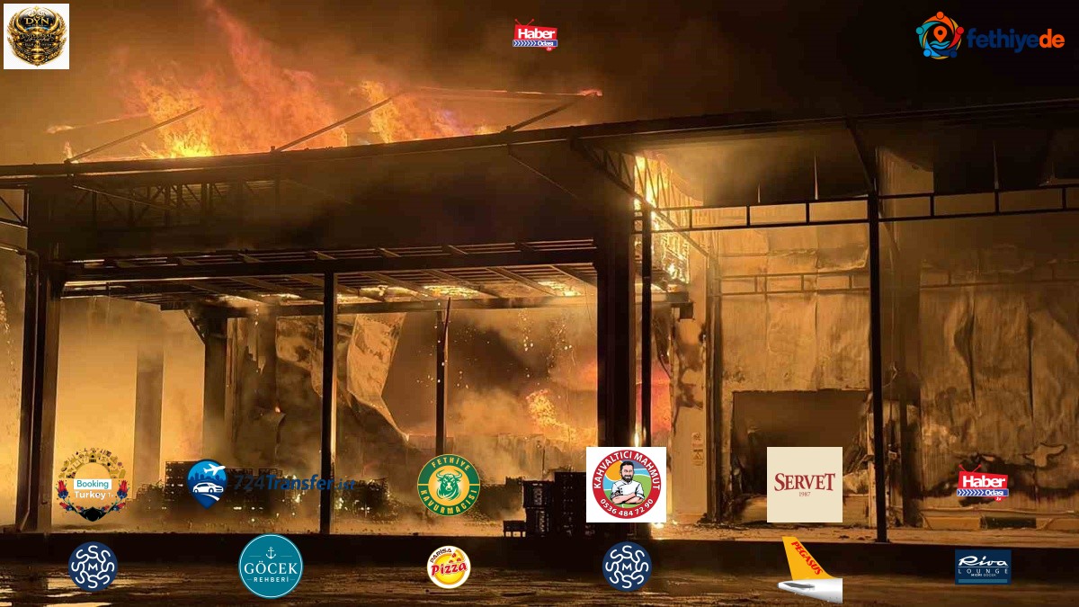 Bursa İznik'te soğuk hava deposunda çıkan yangına itfaiye ekipleri müdahale ediyor