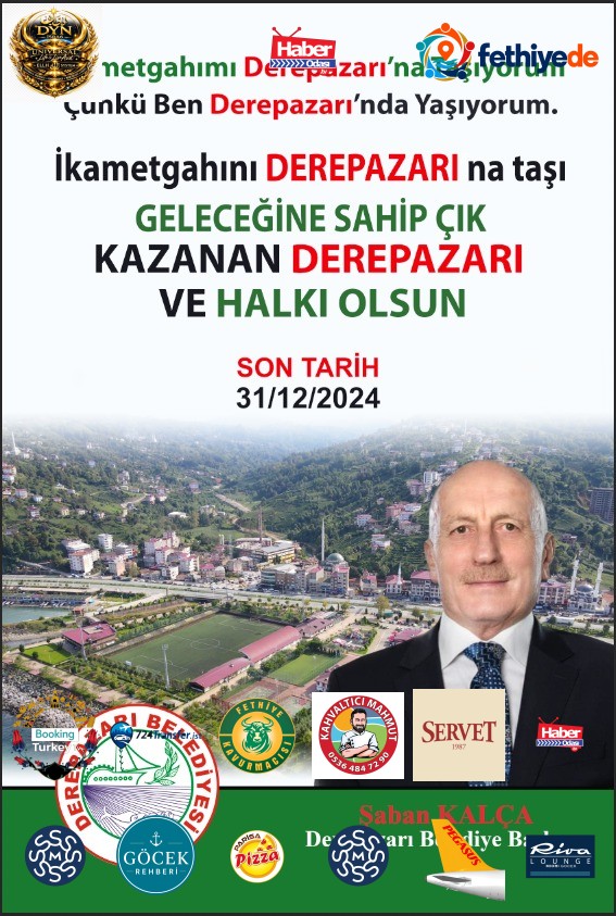 İkametgahimi derepazarina taşiyorum çünkü derepazarinda yaşiyorum.
