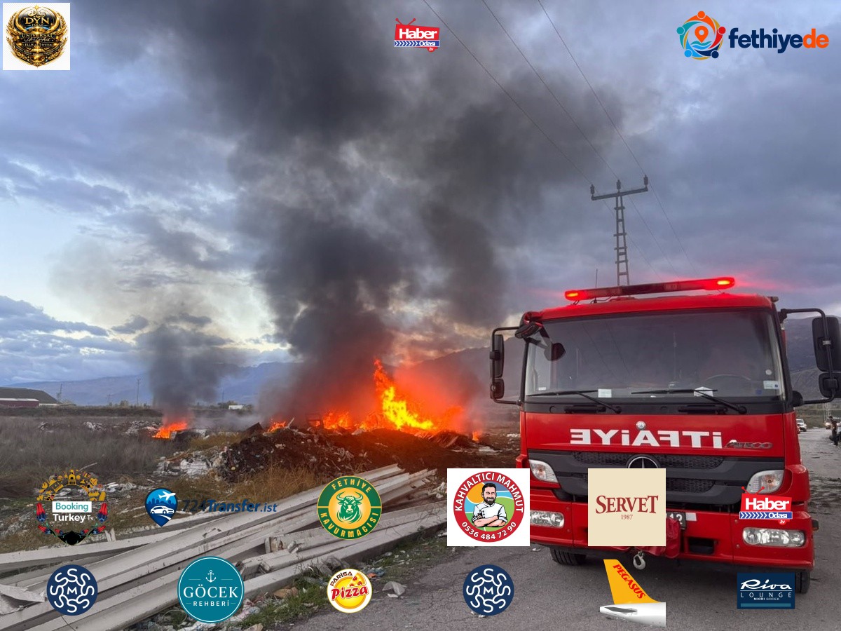Erzincan'da çöp alanındaki hurdalar yandı, yangın kent merkezinden görüldü