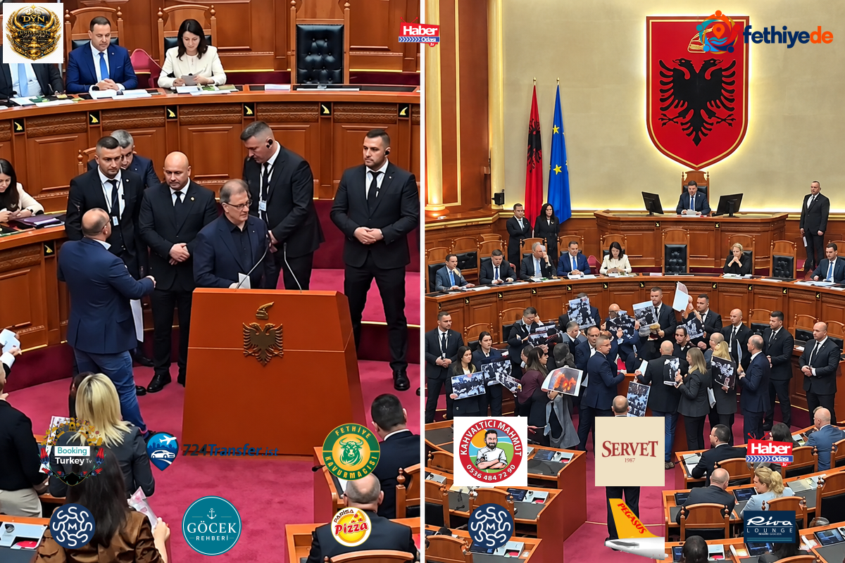 Arnavutluk Meclisi'nde protesto: Muhalefet kürsüyü işgal etti