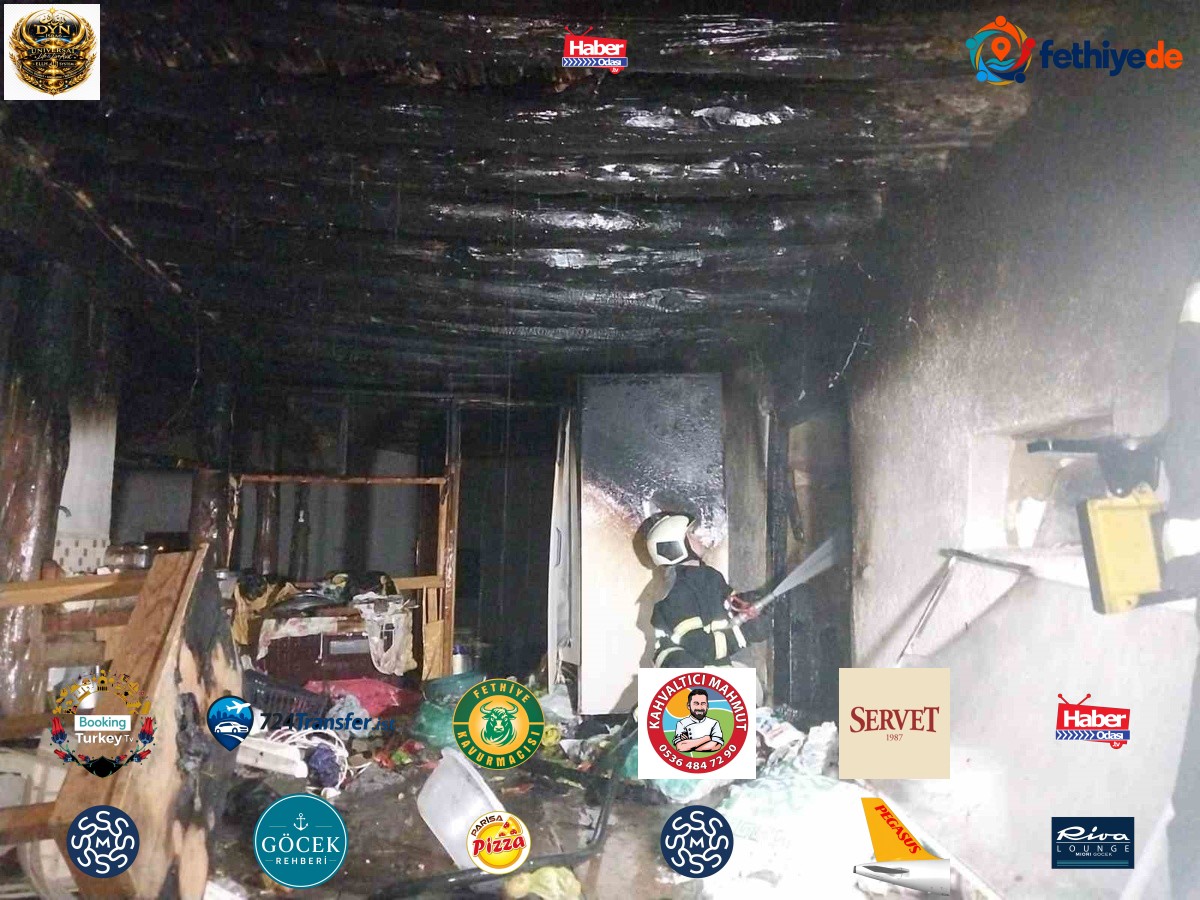 Burdur Bucak Ürkütlü'de gece çıkan ev yangını itfaiye ekiplerince söndürüldü