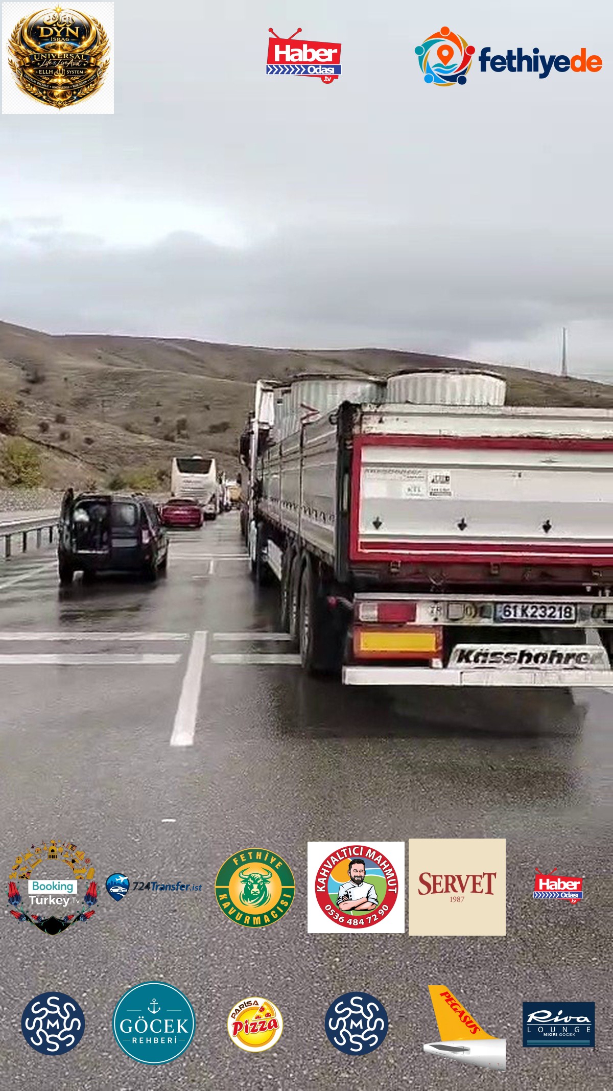 Erzurum-Erzincan yolunda iki tır çarpıştı, lojistik hat trafiğe kapandı