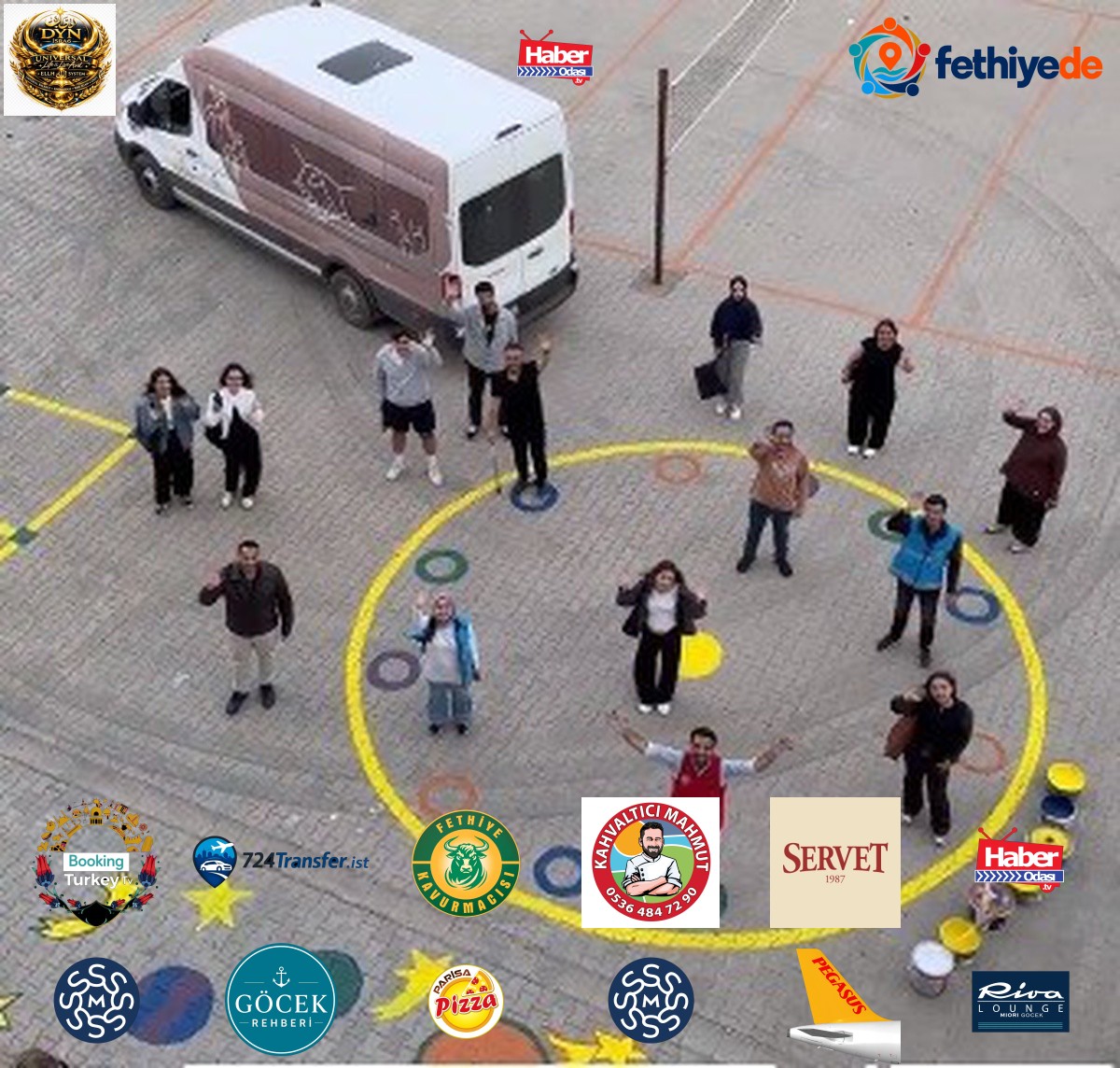 Kahramanmaraş'ta üniversiteliler Karşıyaka İlköğretim Okulu'nun duvarlarını boyadı
