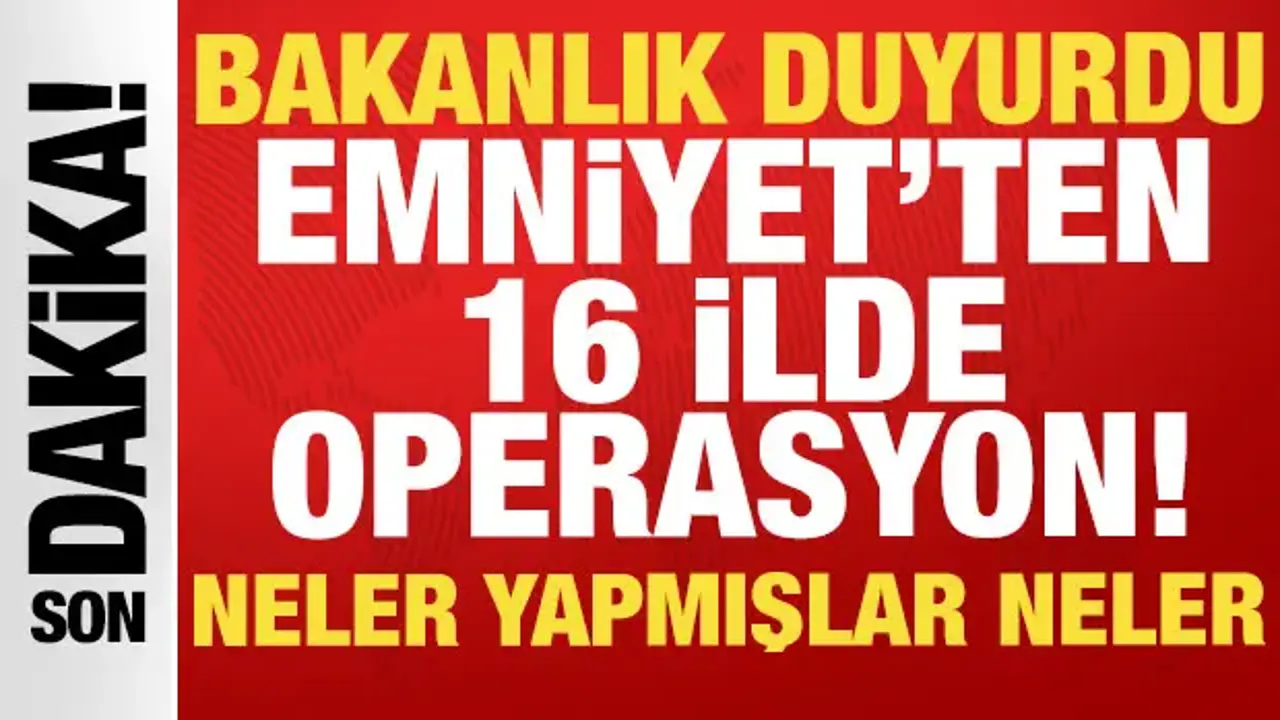 Bakanlık duyurdu... Emniyet'ten 16 ilde operasyon: 100'den fazla silah ele geçirildi!