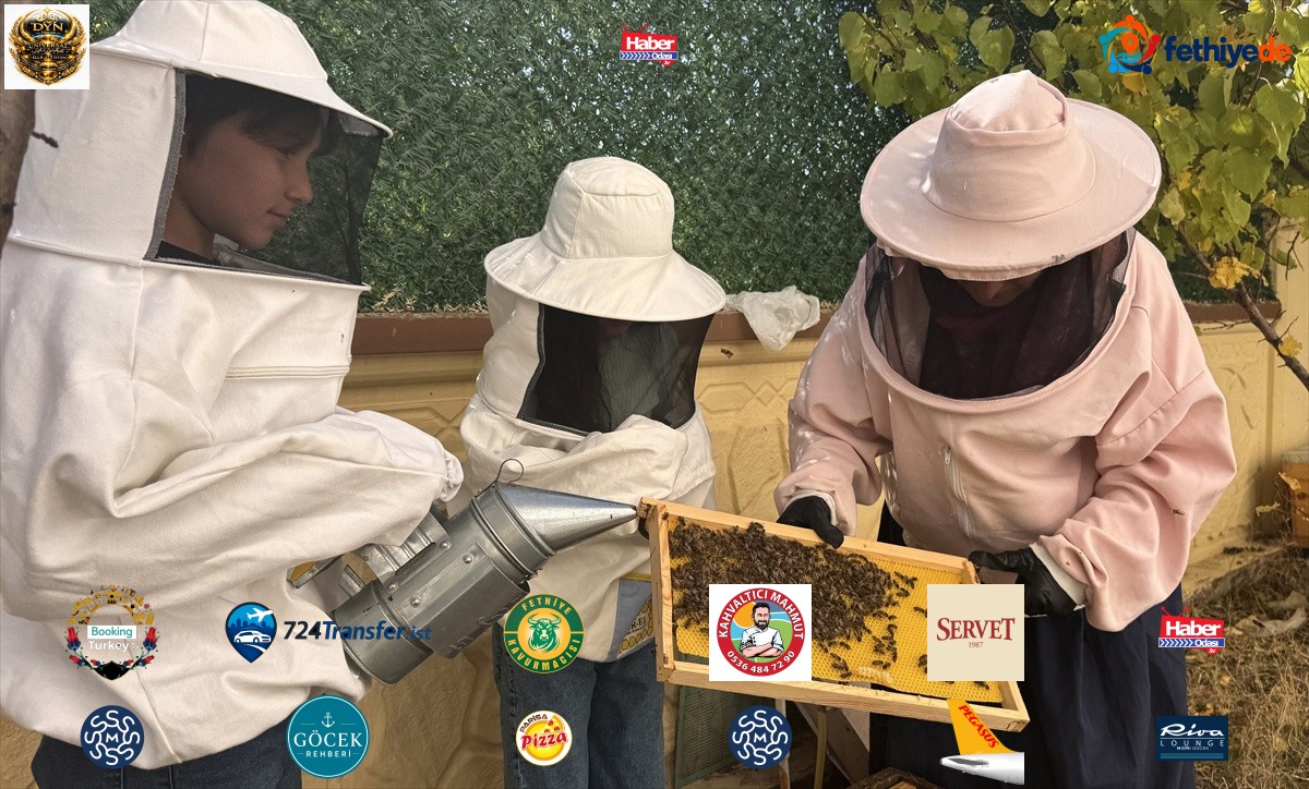 Kayseri Hacılar'da kimya mühendisi anne cam kovanla çocuklara arıları tanıtıyor