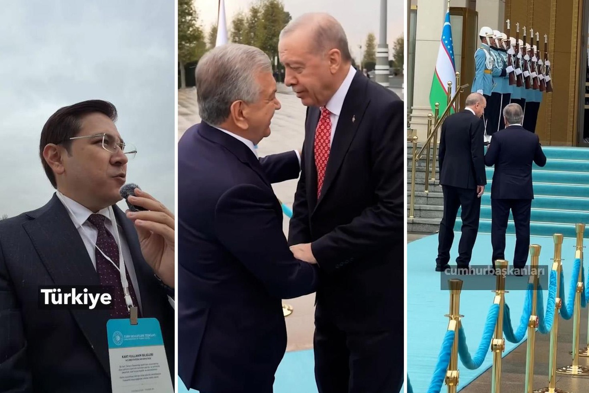 Özbek gazeteci paylaştı! Özbekistan Cumhurbaşkanı, Külliye'ye böyle geldi