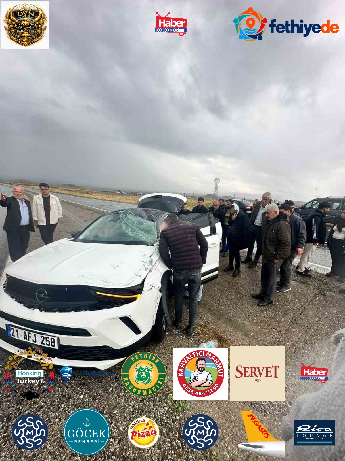 Diyarbakır Silvan'da kaygan yolda otomobil yoldan çıktı, 1 kişi yaralandı