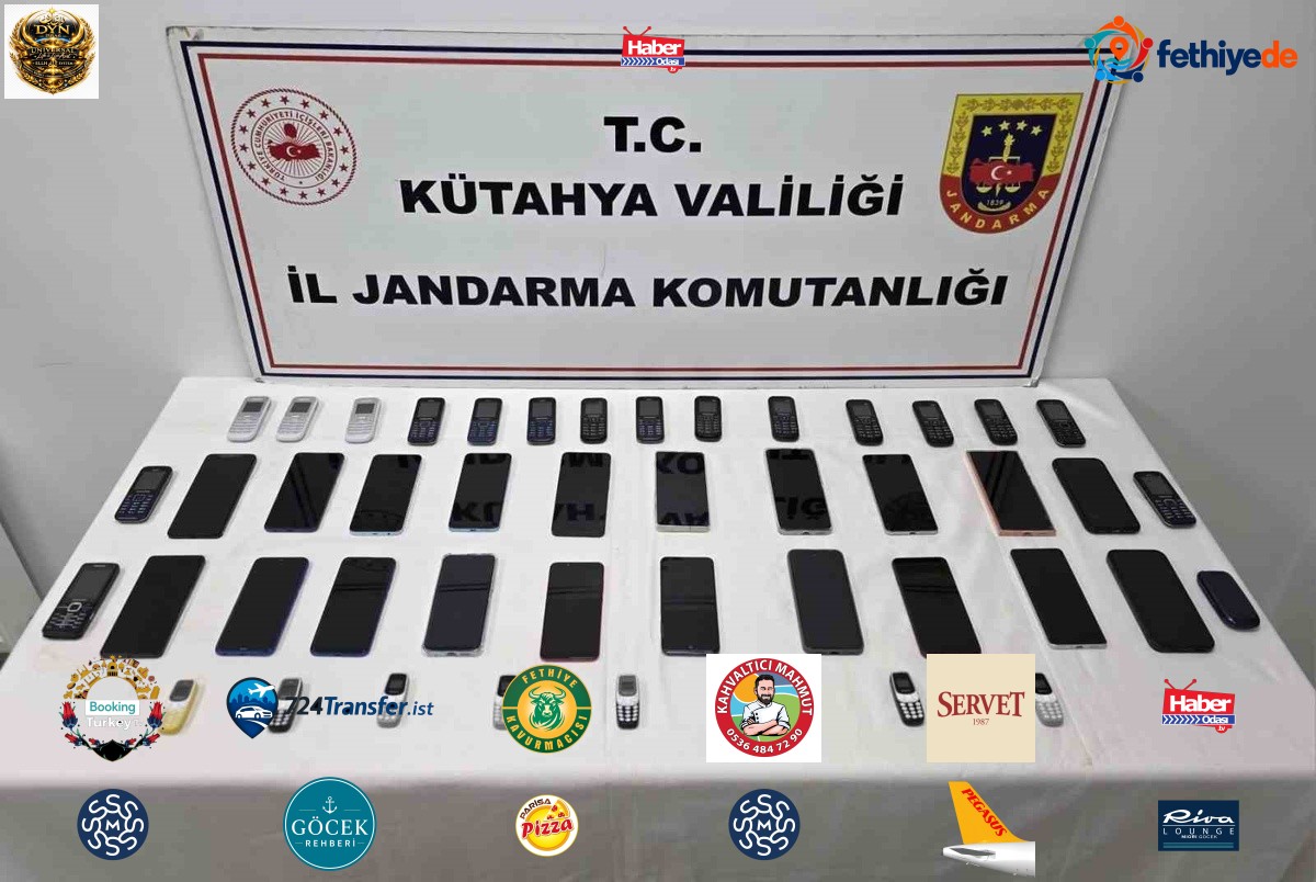 Kütahya Simav'da 3 ayrı operasyonda 45 kaçak telefon ele geçirildi