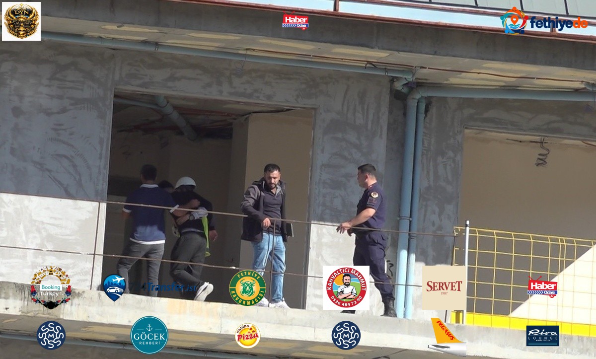 Alanya'da parasını alamayan işçi inşaatın balkonundan arkadaşı tarafından indirildi