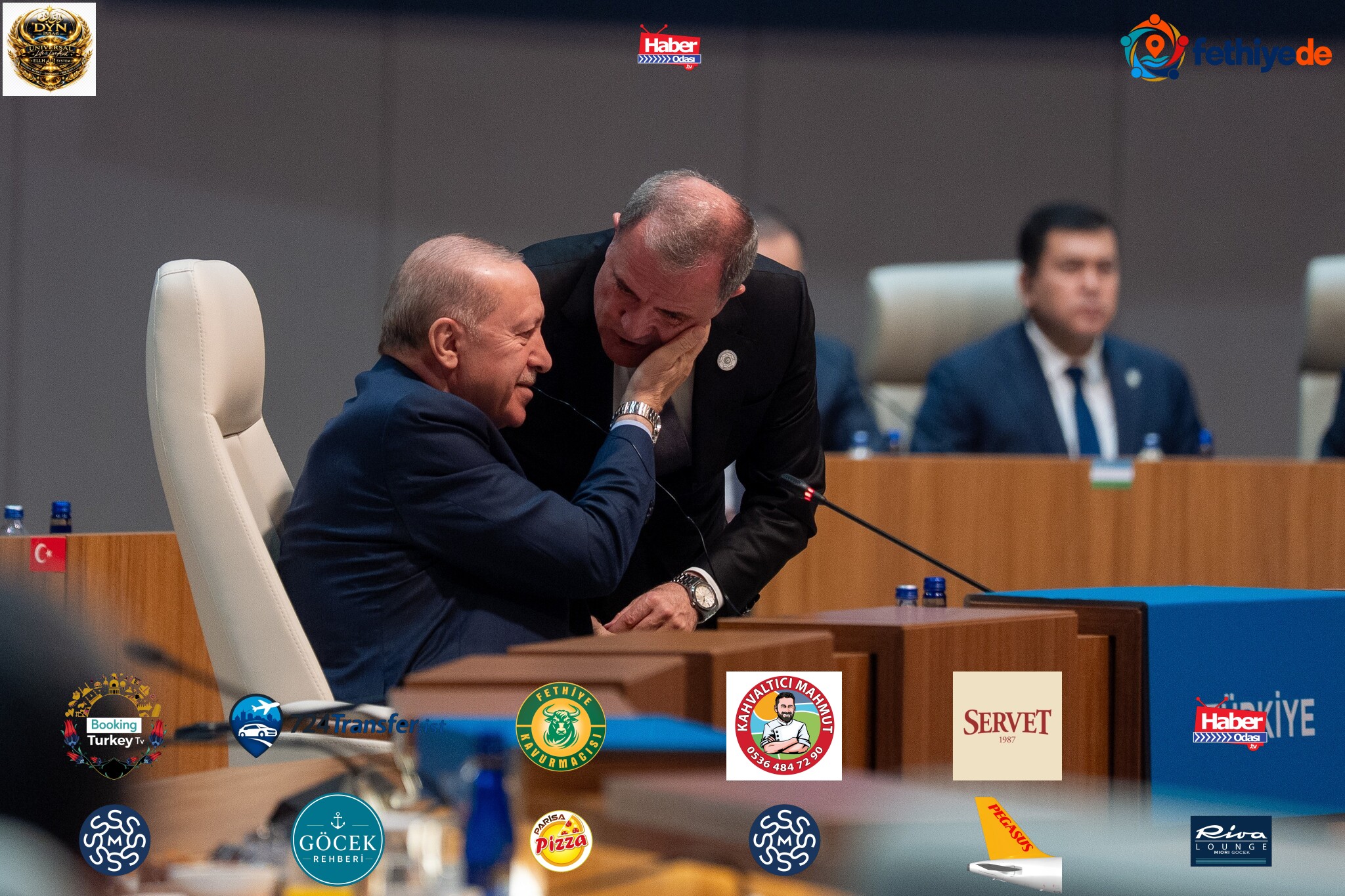 Başkan Erdoğan ve Bayramov arasında samimi kare.