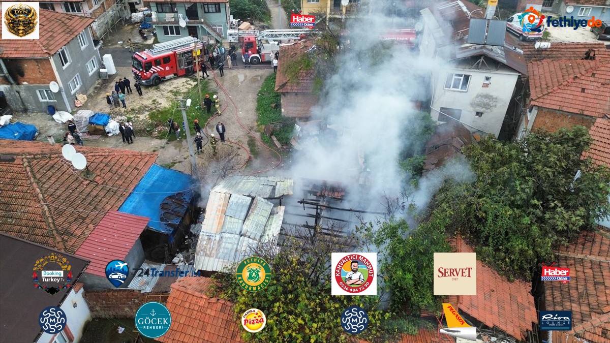 Düzce Çamköy'de betonarme ev yangında kullanılamaz hale geldi