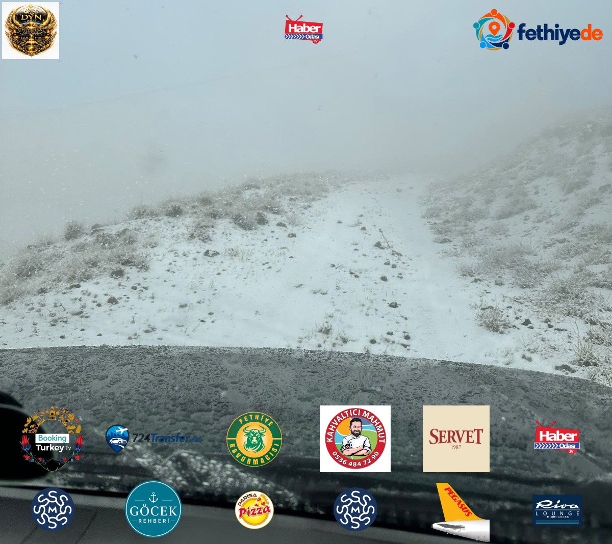 Bitlis Tatvan'daki Nemrut Kalderası mevsimin ilk karıyla beyaza büründü