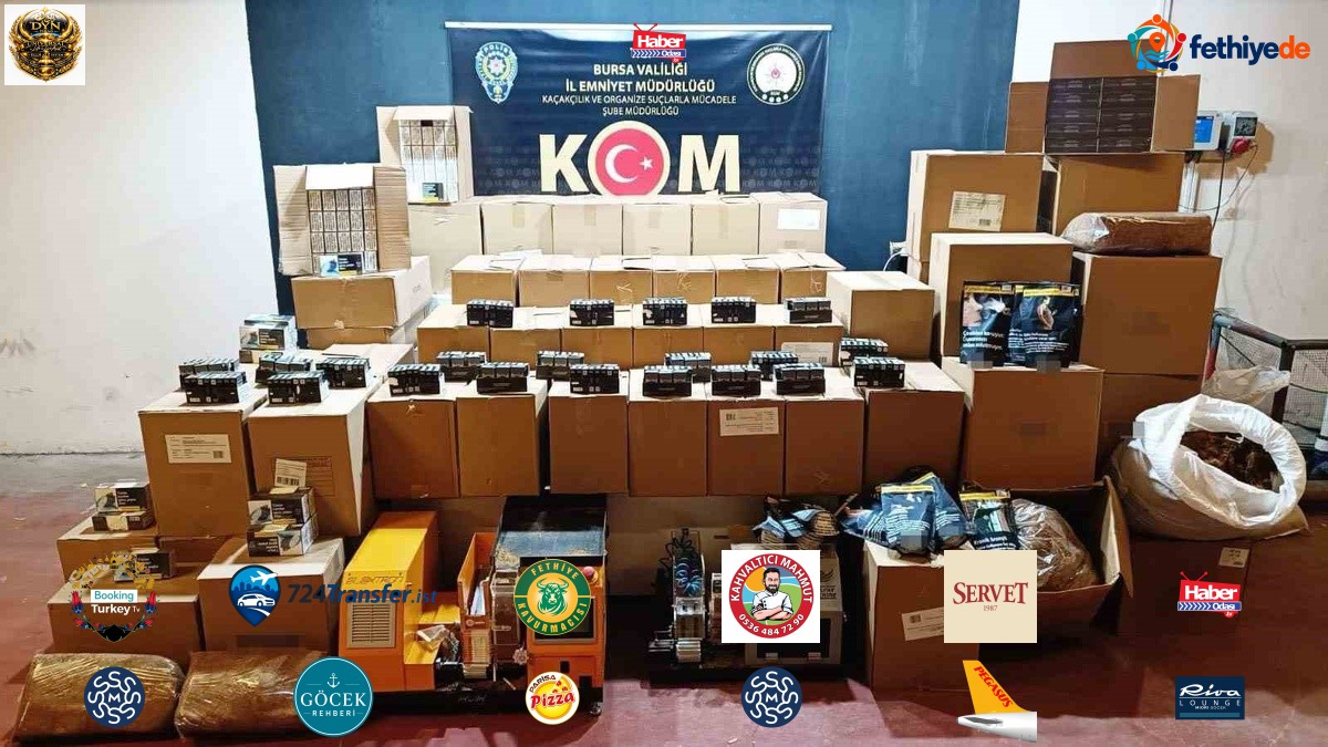 Bursa'da kaçak tütün operasyonunda 627 bin makaron ele geçirildi, 4 şüpheli yakalandı
