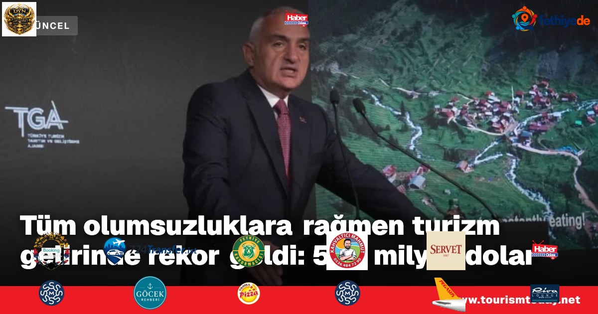 Tüm olumsuzluklara rağmen turizm gelirinde rekor geldi: 51,2 milyar dolar