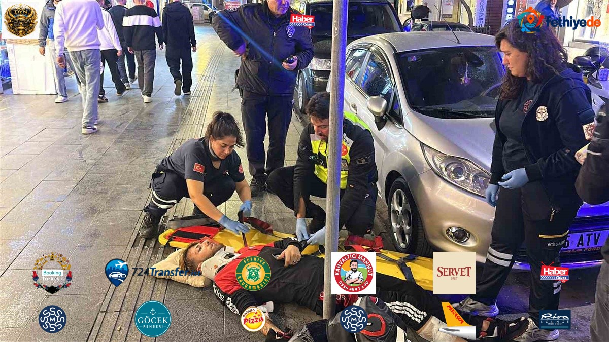 Samsun İlkadım'da motosiklet sürücüsü iki otomobilin arasında kalarak yaralandı