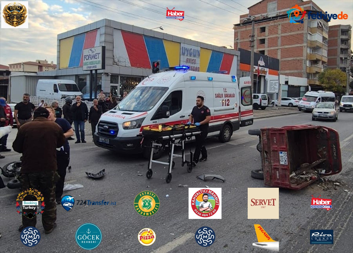 Aydın Nazilli'de otogar kavşağında iki motosiklet çarpıştı, 1 sürücü yaralandı