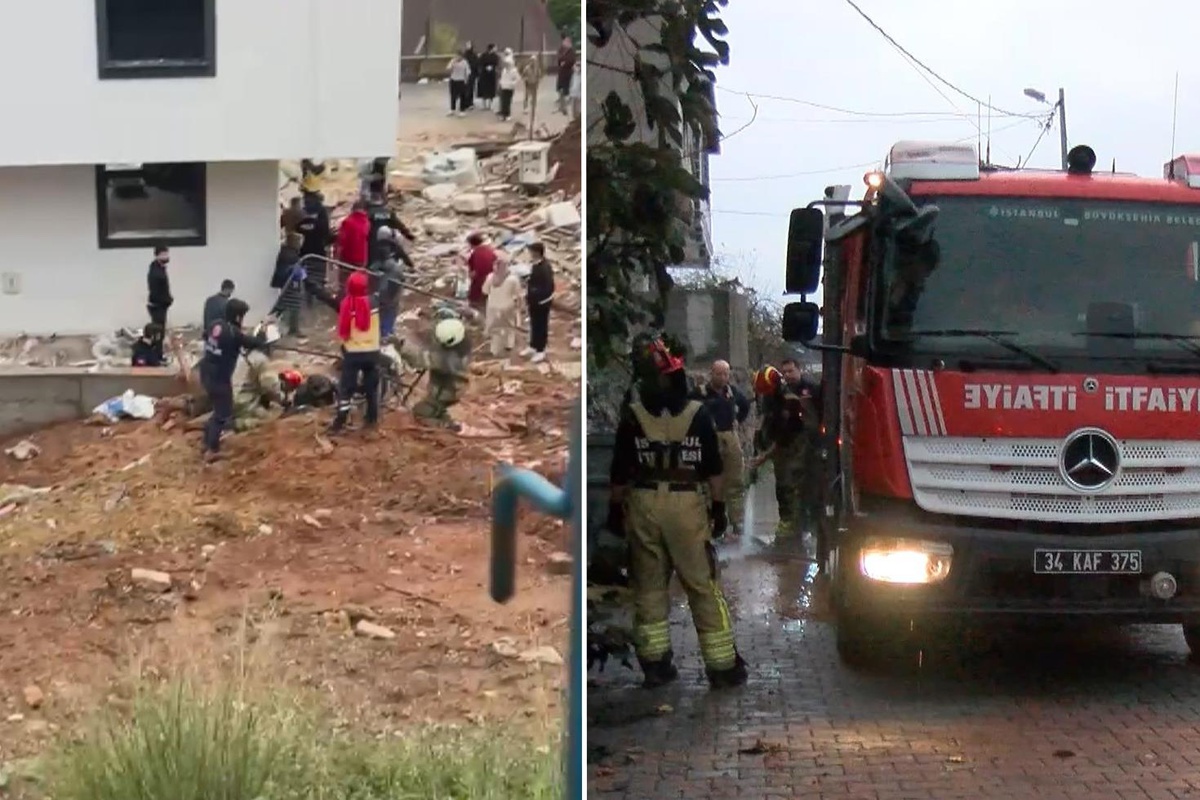 Sultanbeyli'de korku dolu anlar! Çocuğunu kurtarmaya giden anne de çamura saplandı