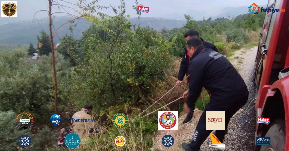 Hatay Defne'de kayalıklardan düşen vatandaş, itfaiye ekiplerince kurtarıldı