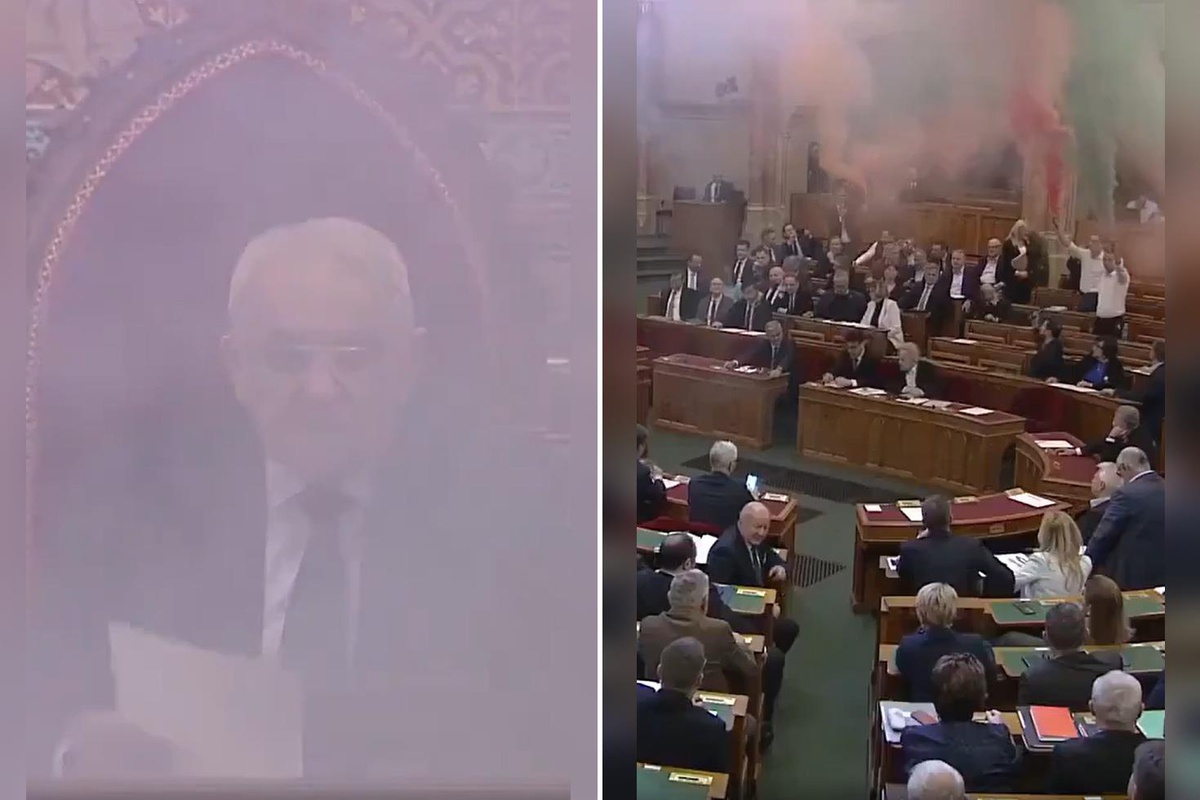 Macaristan'da olaylı oylama! Muhalif vekiller sis bombası patlattı