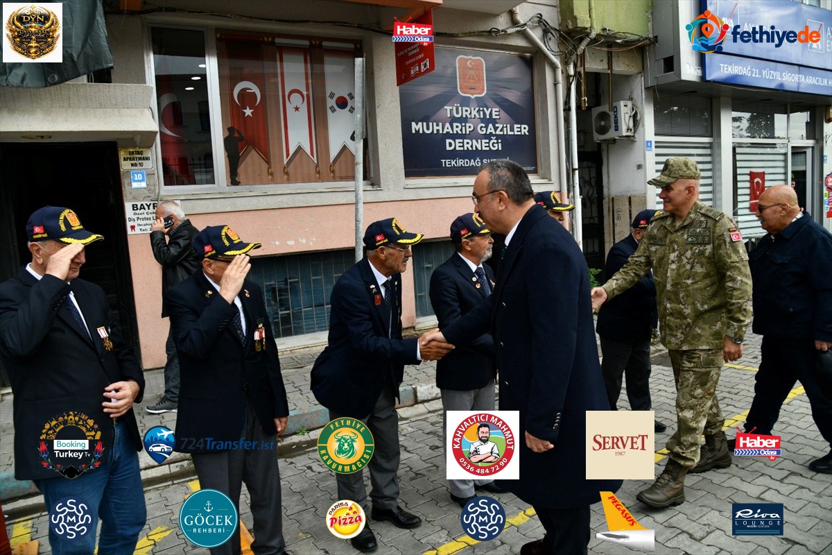 Tekirdağ Valisi Soytürk ve Tümgeneral Ala gazilerle dernekte buluştu