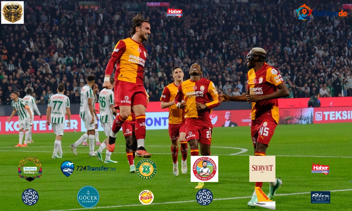 Galatasaray deplasmanda Konyaspor'u 4-0 yenerek liderliğini sürdürdü