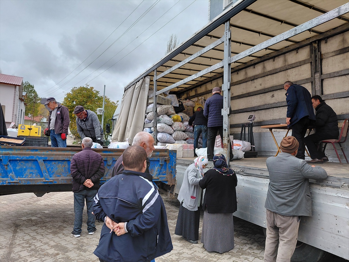 Tokat Başçiftlik'te kışlık gıdalar İstanbul'daki gurbetçi yakınlarına gönderildi