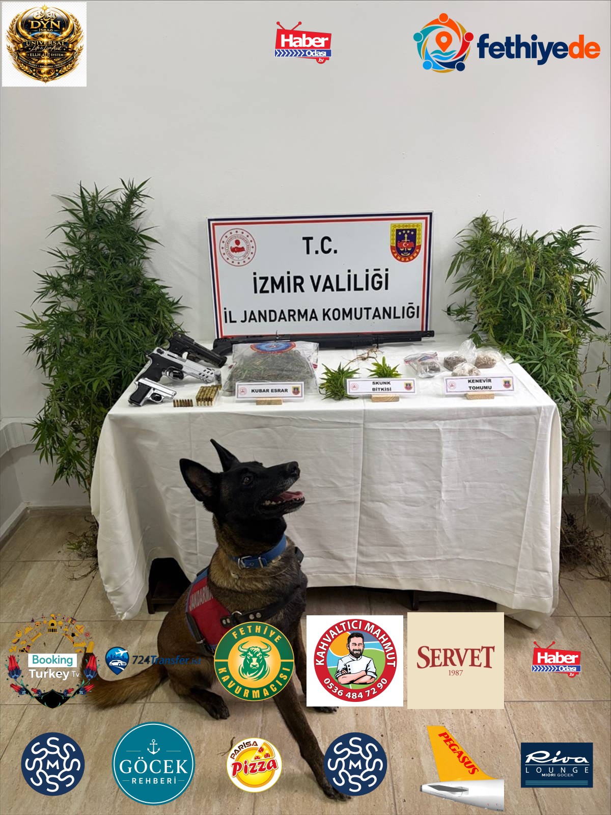 İzmir Karaburun'da operasyonda 2 şüpheli gözaltına alındı, 280 gram esrar bulundu