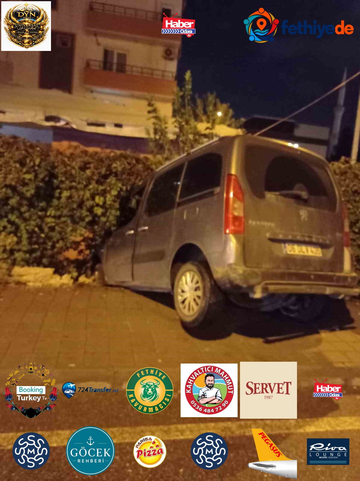 Batman'da çarpışan araçlardan hafif ticari olanı evin bahçe duvarına çarptı