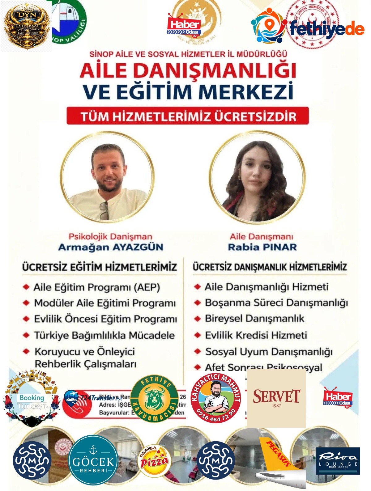 Sinop'ta Aile Danışmanlığı ve Eğitim Merkezi ücretsiz danışmanlık ve eğitim veriyor