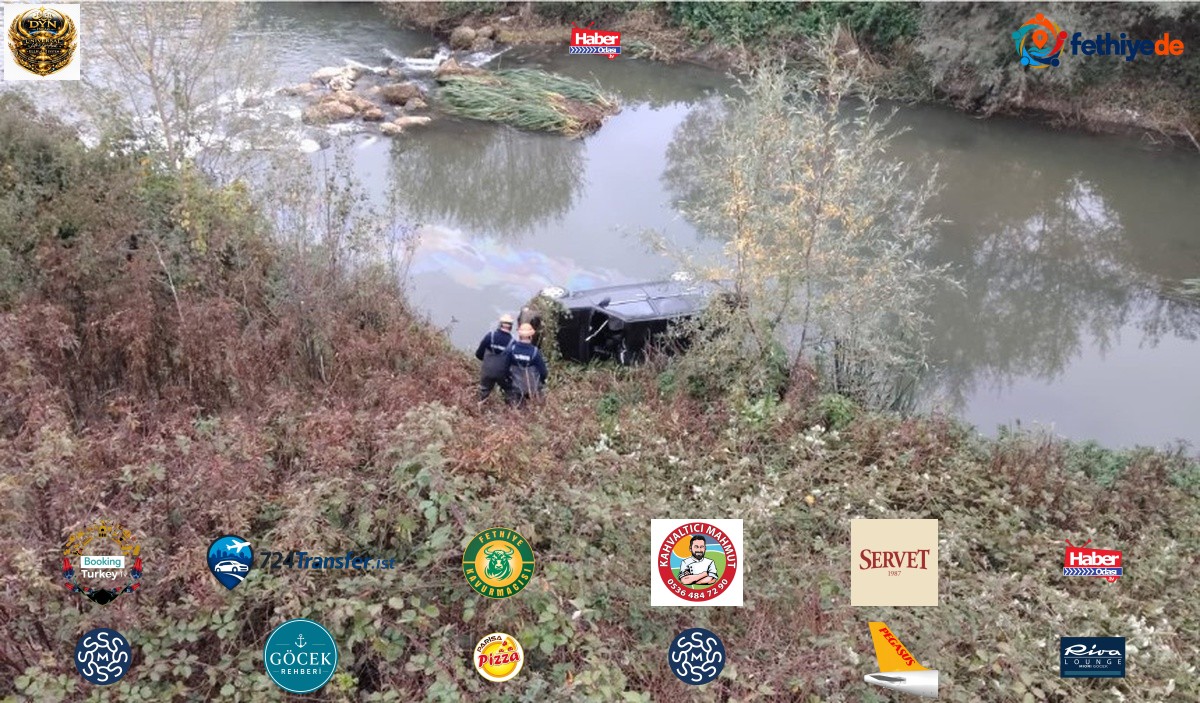 Bolu'da virajı alamayıp dereye uçan otomobilin sürücüsü ayakta tedavi edildi