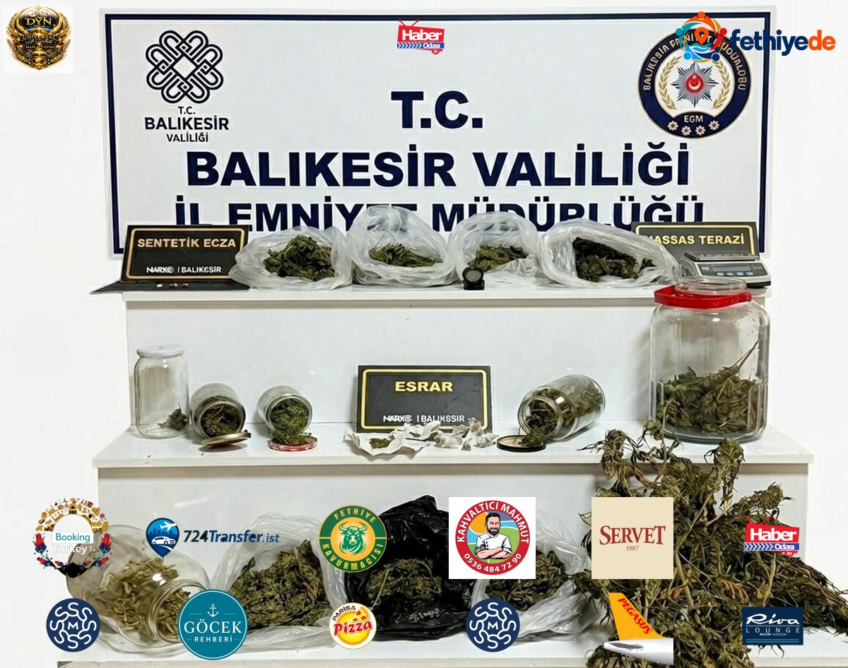 Balıkesir'de 2 ayrı uyuşturucu operasyonunda 2 şüpheli gözaltına alındı