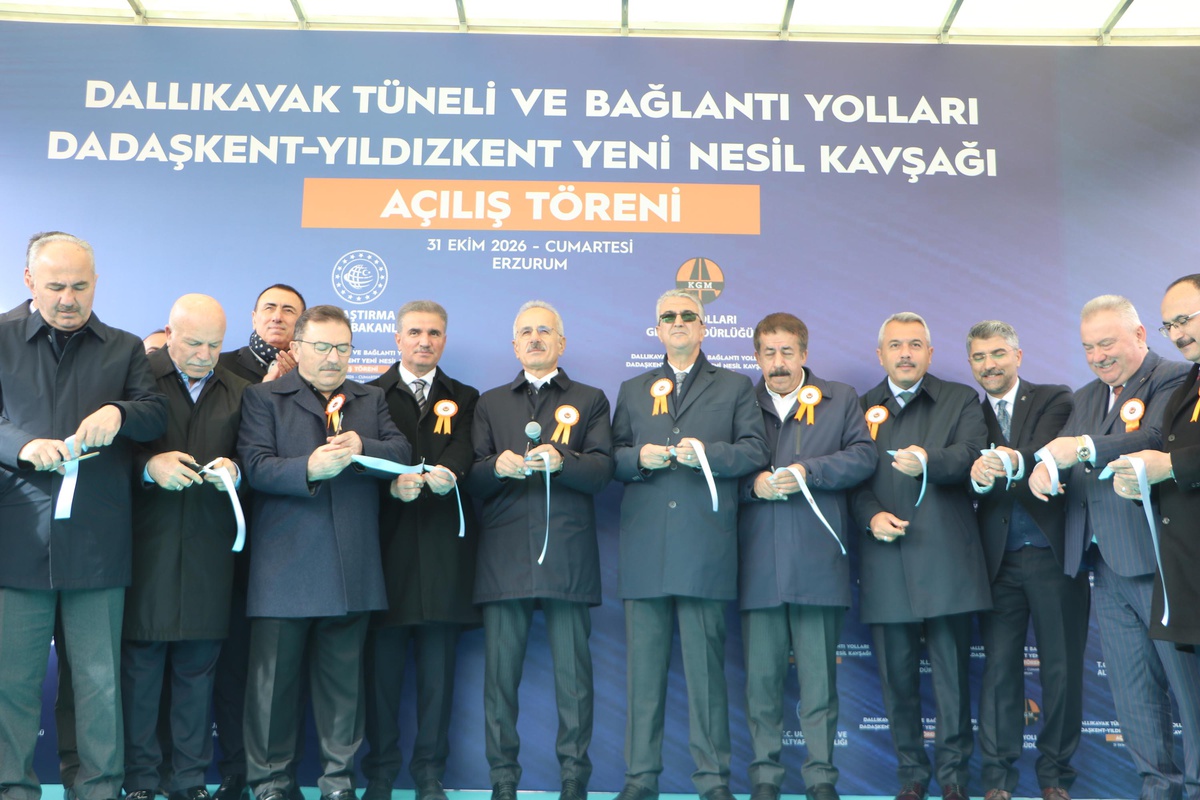 Erzurum'da Dallıkavak Tüneli açıldı, yıllık 103,7 milyon lira tasarruf sağlanacak