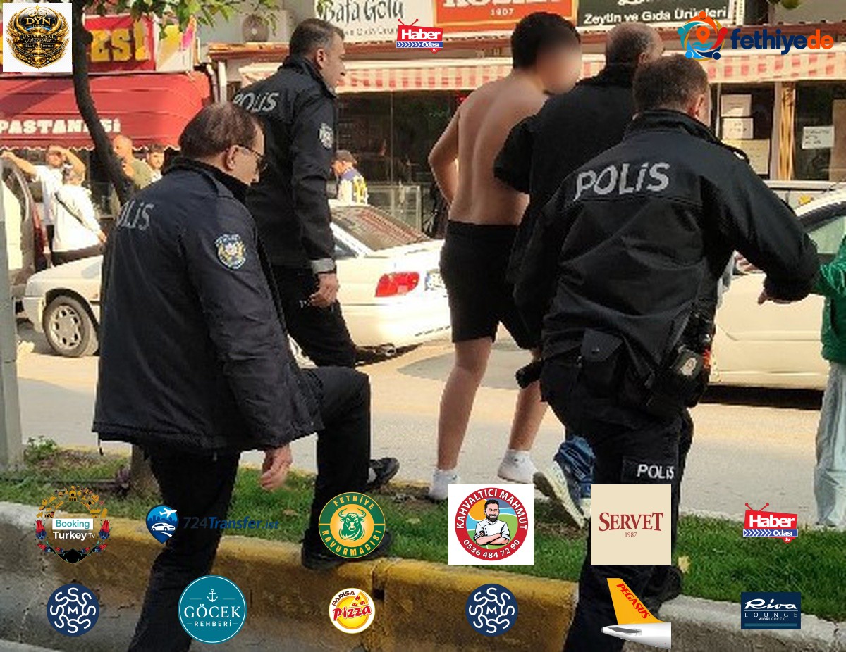 Kuşadası'nda bıçaklarla koşan genç, babasının iknasıyla gözaltına alındı