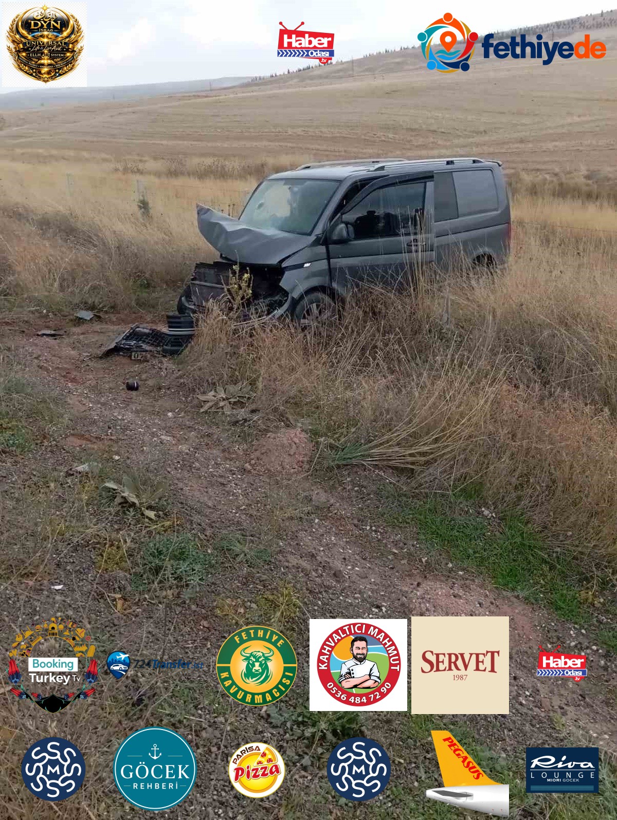 Konya Kulu'da iki minibüs kafa kafaya çarpıştı, 3 kişi hafif yaralandı