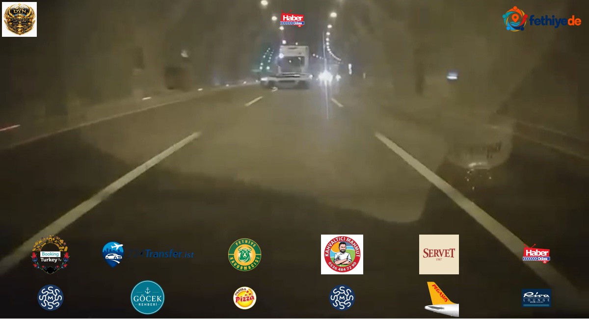Bolu Dağı Tüneli'nde tırın çarpıp kaçtığı kazada 4 kişi yaralandı, anlar kameraya yansıdı