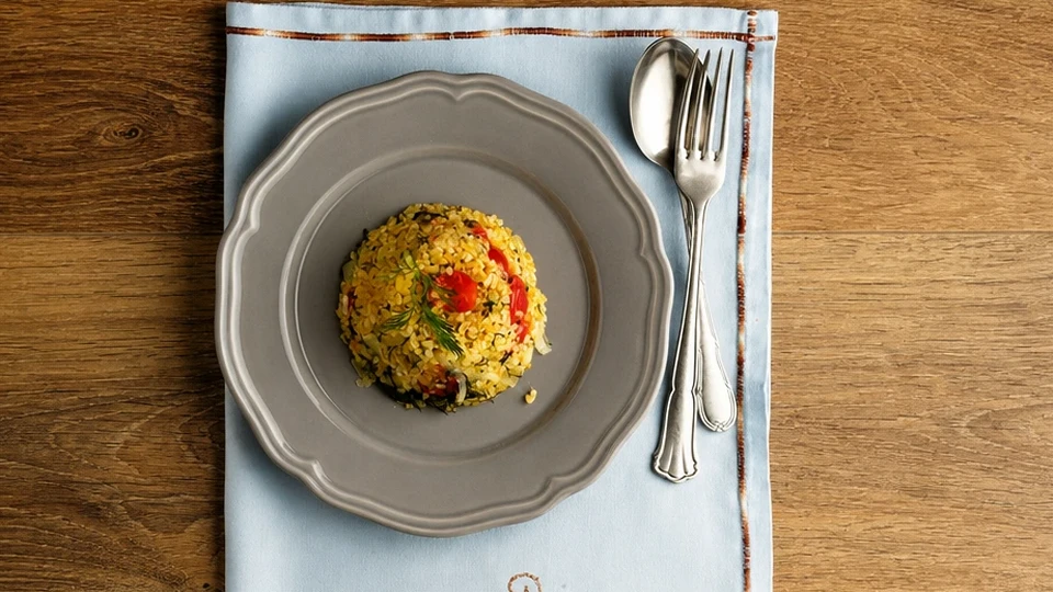 Dereotlu ve Domatesli Bulgur Pilavı Tarifi