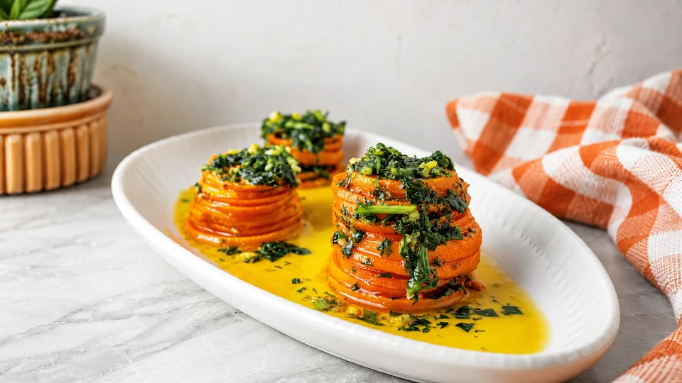 Tereyağlı Sarımsaklı Tatlı Patates Tarifi
